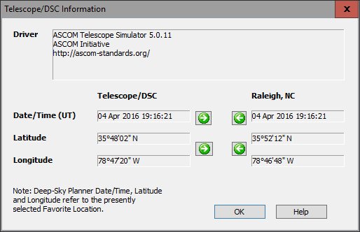 telescope info